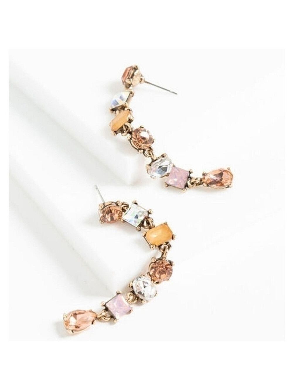 Multi-Coloured Crystal Drop Earrings • New • Ricki's